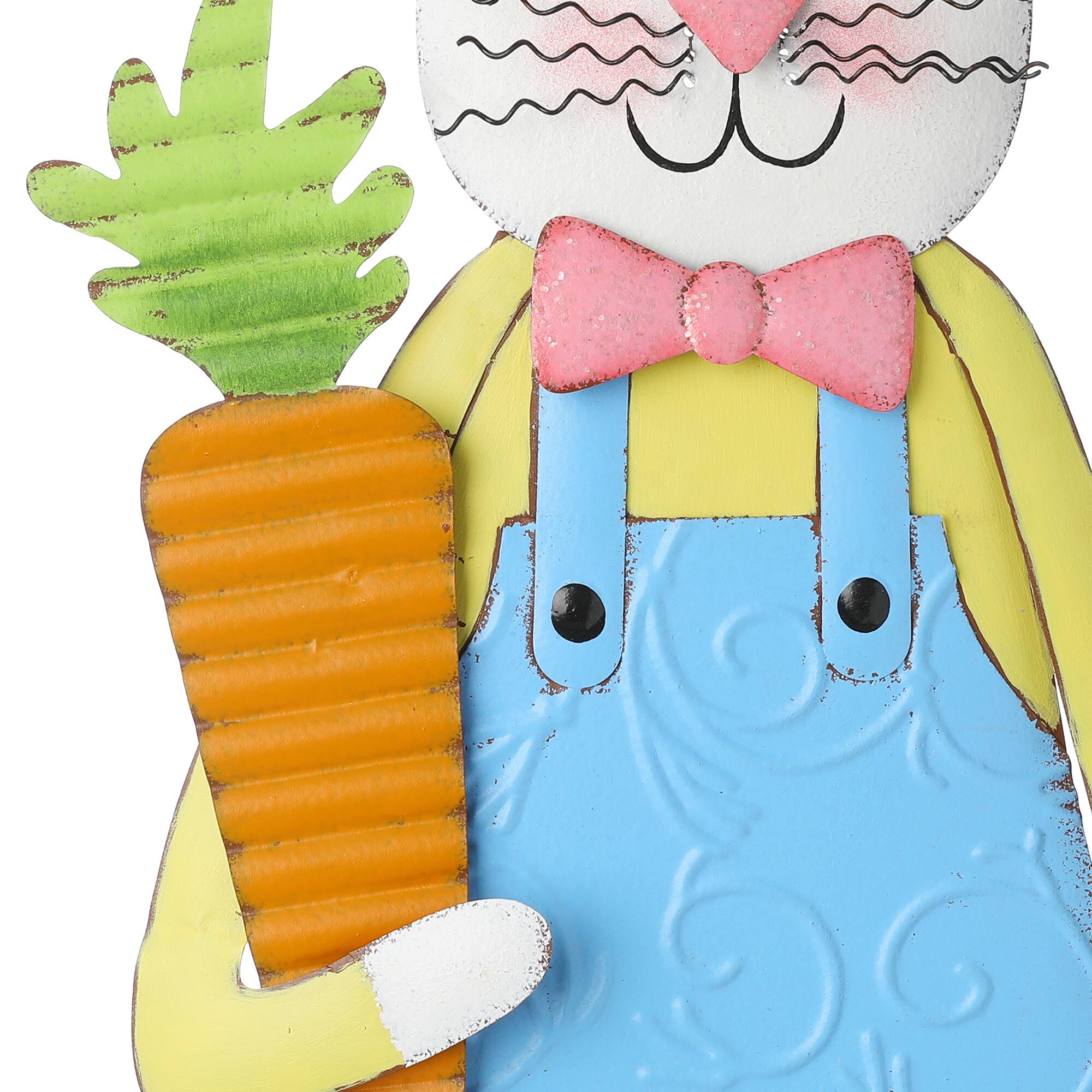 Glitzhome® Easter Bunny Boy and Girl Metal Décor, 2ct.